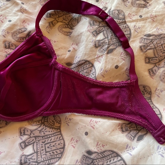 3/$30 | Vintage Raspberry Silk VS Balconette - Picture 3 of 4